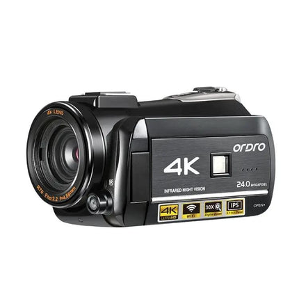 Ordro Compact 4K Camcorder With Microphone For Everyday Vlogging
