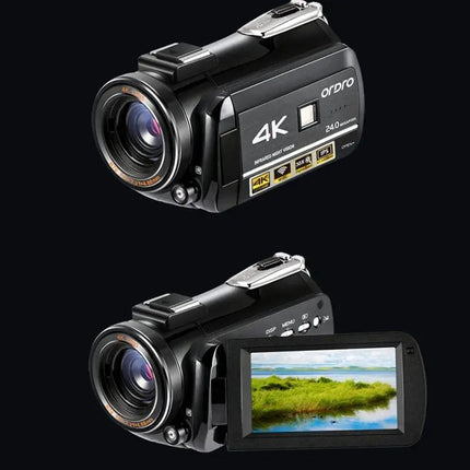 Ordro Compact 4K Camcorder With Microphone For Everyday Vlogging