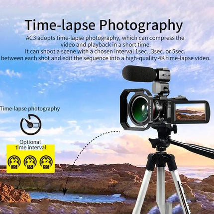 Ordro Compact 4K Camcorder With Microphone For Everyday Vlogging