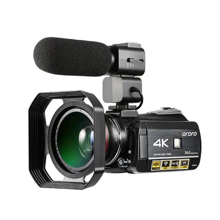 Ordro Compact 4K Camcorder With Microphone For Everyday Vlogging