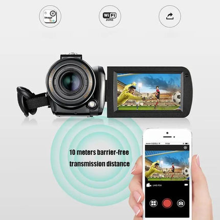 ORDRO 4K Handheld Camcorder With Night Vision And WiFi