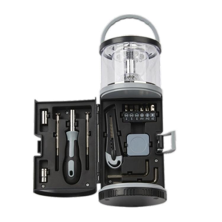 Multifunctional RX340 15-in-1 Camping Lamp with Integrated Tool Set