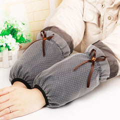 Chic Autumn-Winter Office Sleeves for Women with Cute Dot Pattern and Anti-Fouling Design