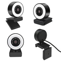 X98 Plug-and-Play HD Webcam with Microphone and LED Fill Light