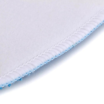 Triangle Twisted Pigtail Mop Replacement Pads for VAX S85-CM Set of 4 close-up of white twisted braid cloth edge showing stitching