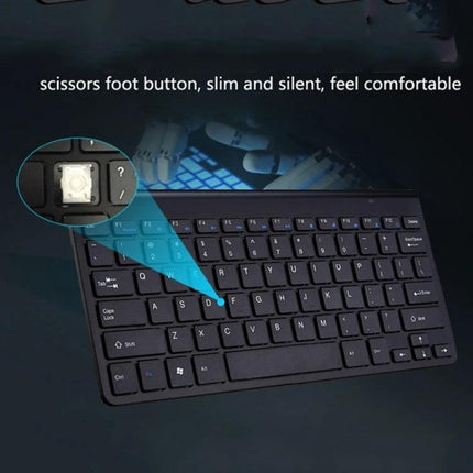 Universal Mini Wireless Keyboard and Mouse Set for Everyday Computing - compact scissor-switch keyboard and mouse USB wireless setup