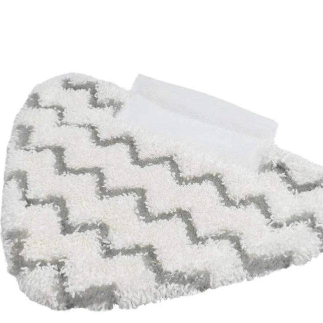 Microfiber Triangle Mop Cloth Covers for Shark Steam Mops, 2 Pack - white gray zigzag microfiber replacement cover