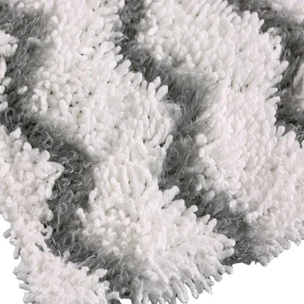 Microfiber Triangle Mop Cloth Covers for Shark Steam Mops, 2 Pack - close-up of white and gray absorbent microfiber fibers for hard floor cleaning