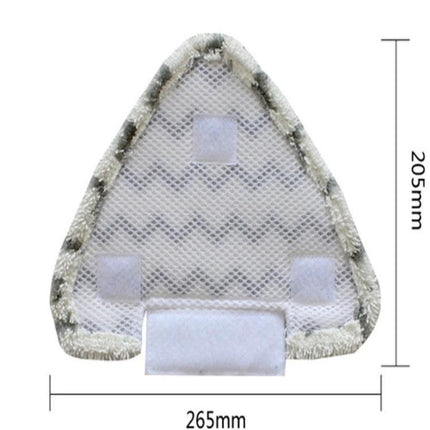 Microfiber Triangle Mop Cloth Covers for Shark Steam Mops, 2 Pack - white triangular microfiber cover with Velcro, 265mm x 205mm for hard floors