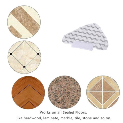 Microfiber Triangle Mop Cloth Covers for Shark Steam Mops, 2 Pack - microfiber triangular pads for sealed floors like hardwood, tile, marble, laminate