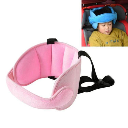 Adjustable Child Car Seat Head Support Pillow For Travel Neck Comfort - pink ring-shaped travel neck pillow for kids in car seats
