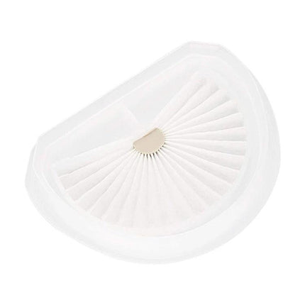 Black & Decker Vacuum Cleaner Replacement Filters, 4 Pack white pleated vacuum filter close-up for home dust removal and cleaner air