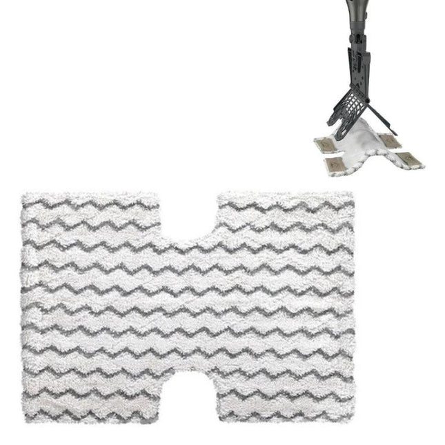Microfiber Cloth Cover for Steam Mop Floor Cleaning - gray zigzag washable pad for tiles hardwood laminate