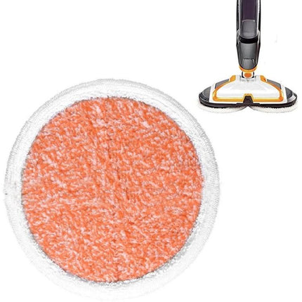 Replacement Cloths for Bissell Steam Mops, 2-Pack, Various Colors - orange round microfiber pad for models 2124 2039 2037 2039A