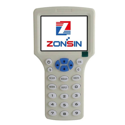 Zonsin Portable ID Card Duplicator for RFID and Smart Cards handheld reader with screen and keypad for fast card copying