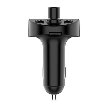 Car Bluetooth FM Transmitter And Charger, Hands-Free MP3 Player compact black in-car Bluetooth 5.0 FM transmitter and dual USB charger for commuting