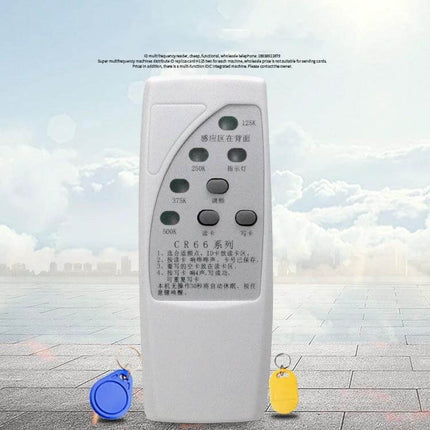Zonsin Portable ID Card Reader for Daily Access and Attendance - lightweight white handheld RFID/contact card scanner for office attendance and event access