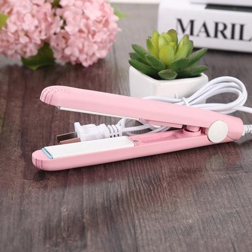 Mini Tourmaline Ceramic Hair Straightener and Curler with EU Plug