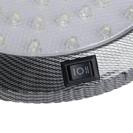 Camper Roof Light With On Off Switch For Vans, Motor Homes And Boats - 12V LED ceiling lamp with 46 white LEDs and built-in on/off switch