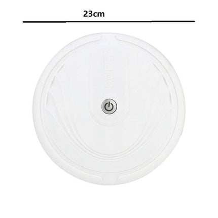 Household Sweeping Robot for Hair and Dust Cleaning compact white round 23.5x6.5 cm pet-friendly automatic floor cleaner