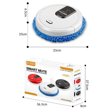 KeLeDi Multifunctional Mopping and Humidifying Robot compact round floor mop and humidifier with blue microfiber pad and retail packaging