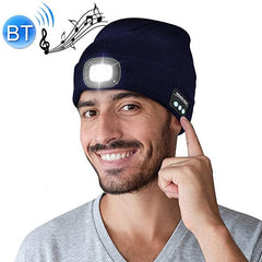 Smart LED Bluetooth Knitted Beanie for Nighttime Running and Fishing Activities