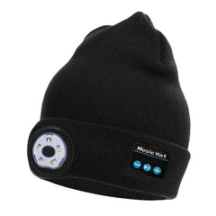 Smart LED Bluetooth Knitted Beanie for Nighttime Running and Fishing Activities