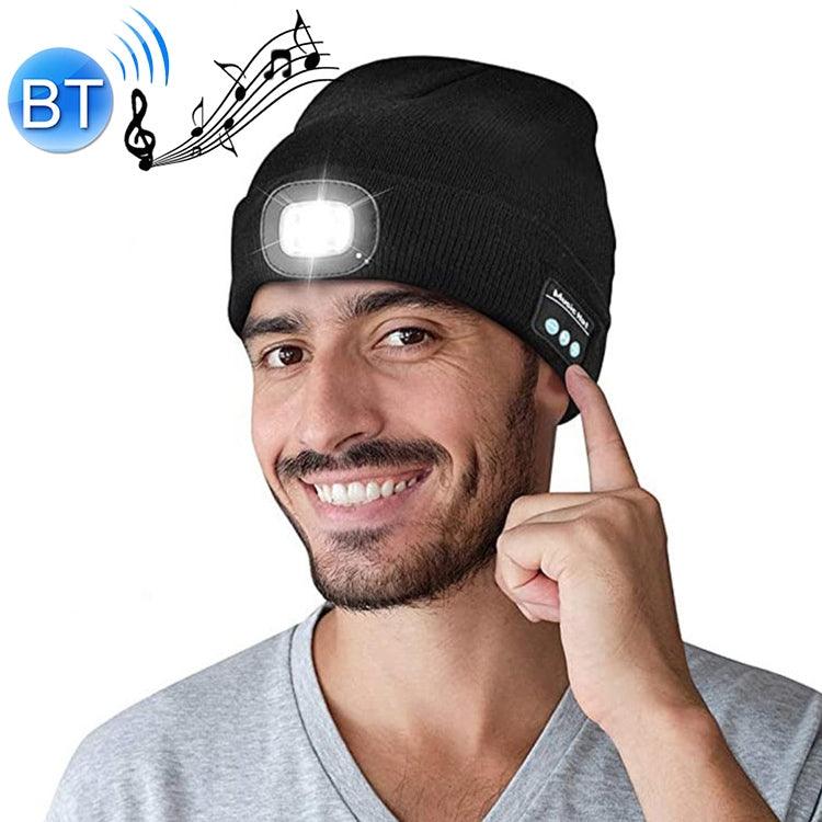 Smart LED Bluetooth Knitted Beanie for Nighttime Running and Fishing Activities