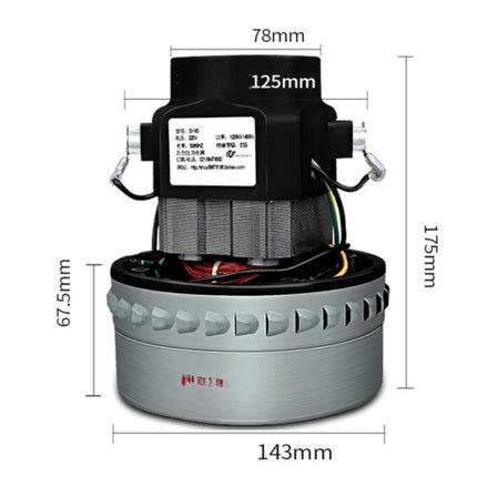 Reliable Replacement Motor for Household Vacuum Cleaners - wet/dry universal vacuum motor with dimensions 175x143x125mm for quick swap