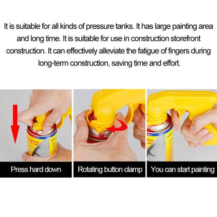 Essential Sikeo Spray Adaptor for Daily Car Upkeep showing how to press, clamp and spray an aerosol can for car detailing