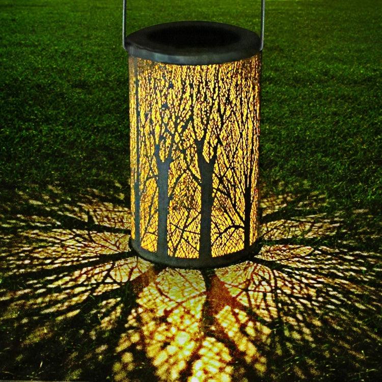 Elegant Solar-Powered Wrought Iron Garden Projection Lamp for Outdoor Decor