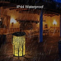 Elegant Solar-Powered Wrought Iron Garden Projection Lamp for Outdoor Decor