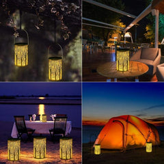 Elegant Solar-Powered Wrought Iron Garden Projection Lamp for Outdoor Decor