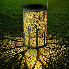 Elegant Solar-Powered Wrought Iron Garden Projection Lamp for Outdoor Decor