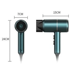 Silent High-Power Dual-Temperature Hair Dryer with UK Plug - Hot & Cold Air, Negative Ion Technology