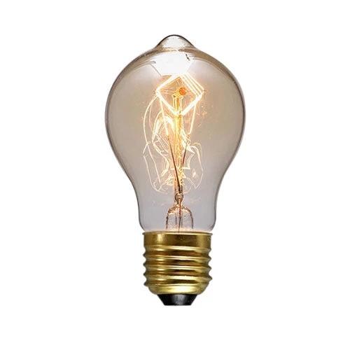 Vintage Style Edison Bulb for Everyday Household Lighting glowing clear glass filament bulb creating warm cozy living room ambiance