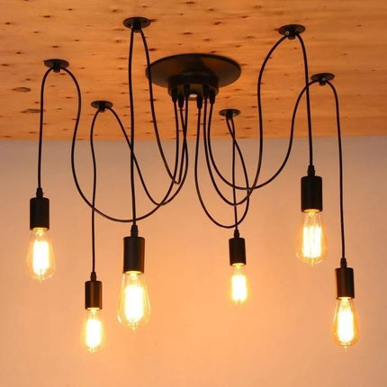 Vintage Style Edison Bulb for Everyday Household Lighting hanging multi-bulb ceiling fixture emitting warm cozy light