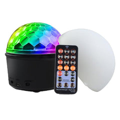 Colorful Rotating LED Night Light with Bluetooth Speaker and Remote Control