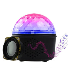 Colorful Rotating LED Night Light with Bluetooth Speaker and Remote Control