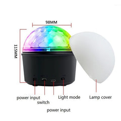 Colorful Rotating LED Night Light with Bluetooth Speaker and Remote Control