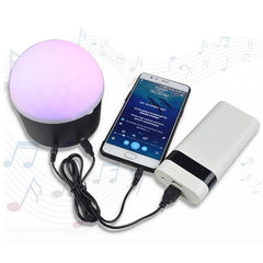 Colorful Rotating LED Night Light with Bluetooth Speaker and Remote Control