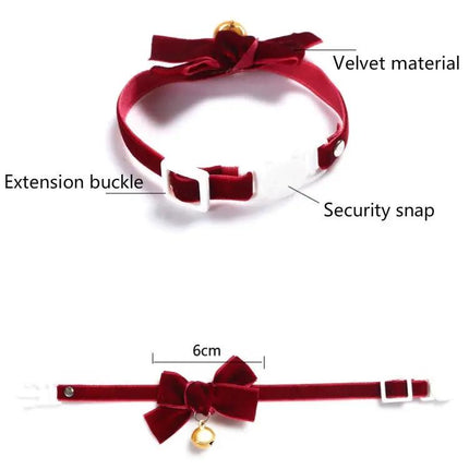 Adjustable Velvet Collar for Daily Pet Outings and Play
