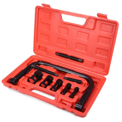 Valve Spring Compressor for Home Vehicle Maintenance - red case kit with compressors and fittings for DIY engine valve spring service