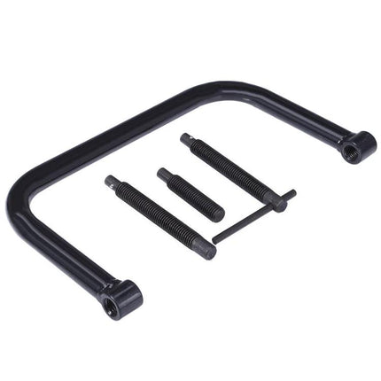 Valve Spring Compressor for Home Vehicle Maintenance - black C-frame compressor kit and threaded adapters for garage DIY valve spring service