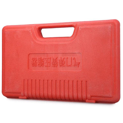 Red carrying case for Valve Spring Compressor for Home Vehicle Maintenance kit, portable garage tool set