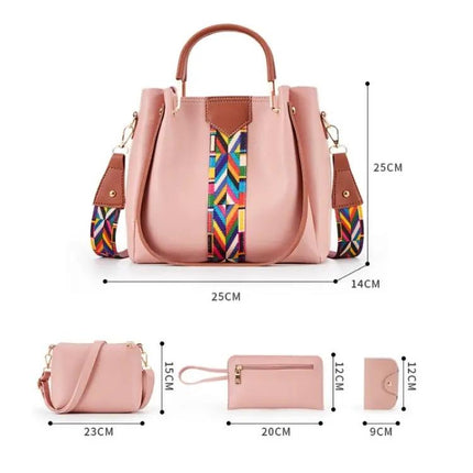 4 In 1 All-Match Messenger Handbag, Large Capacity