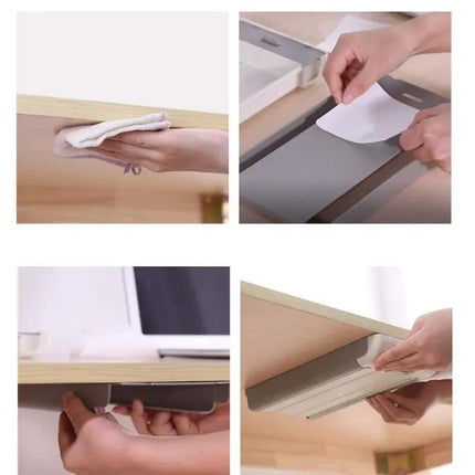 Boîte de rangement sous le bureau avec tiroir à stylos coulissant