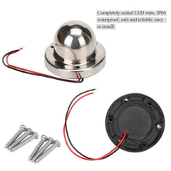 Stainless Steel Marine LED Navigation Light Set - Red & Green Sailing Signal for Boat Safety, DC 12V