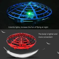 Smart Gesture-Controlled Mini UFO Drone with Colorful Lights and Obstacle Avoidance