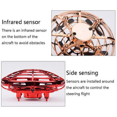 Smart Gesture-Controlled Mini UFO Drone with Colorful Lights and Obstacle Avoidance